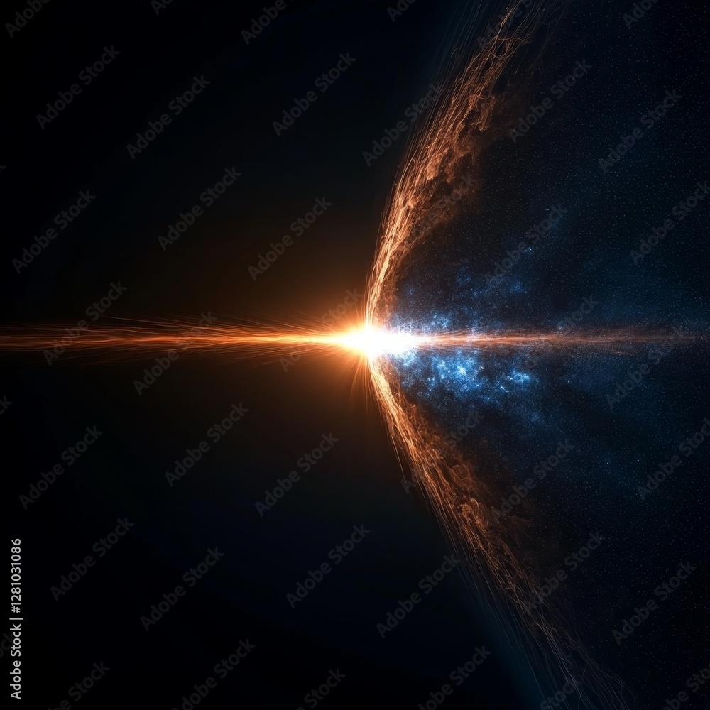 Poster a total eclipse of a science fiction fantasy star occurring in outer space, representing an abstract