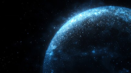 Obraz premium The notion of a smart digital transformation and technological disruption that changes global trends is conveyed through a futuristic global network and implicit digital data transfer 3D graphic in