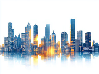 Fototapeta premium modern city skyline illustration