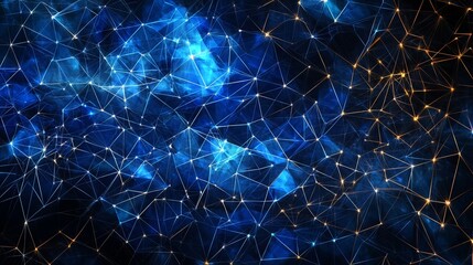 A corporate concept is depicted through a beautiful abstract wave technology background that includes a blue abstract background and blue light digital effect