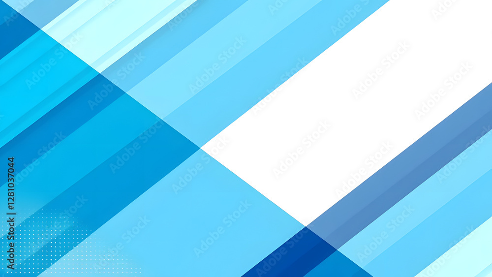 Poster futuristic blue geometric background with triangles and seamless pattern