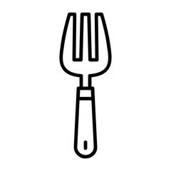 Fork Outline Style Icon Design 