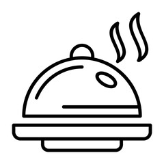 Dish Outline Style Icon Design 