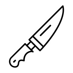 Knife Outline Style Icon Design 