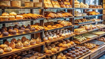 Sweet display in Camden Town market, market scene