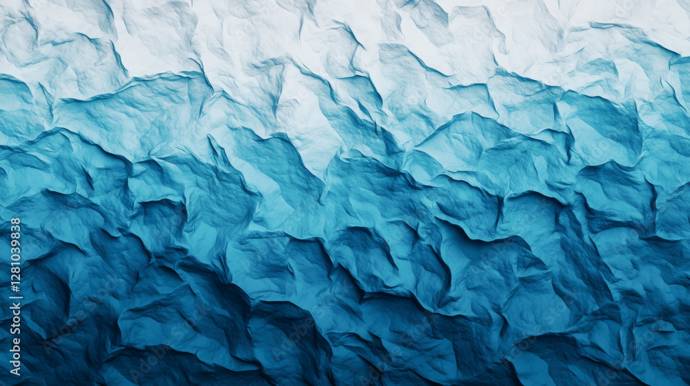 Poster abstract wave patterns of blue water create a serene, calming visual experience.