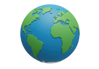 Isolated Cartoon Planet Earth