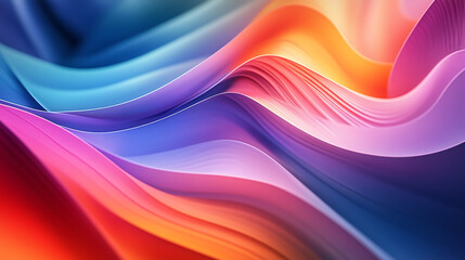 Fototapeta premium A fashionable and modern computer desktop wallpaper with abstract background, bright colors, clear lines, creating an illusion of depth and dynamism. 4K High Definition2
