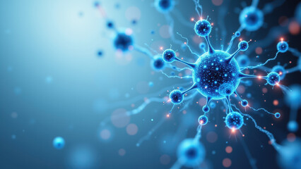 High-resolution image showcasing a molecular structure with a prominent depiction of Semaglutide, a type of GLP-1 agonist used for diabetes treatment.
