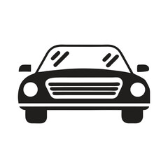Minimalist Car Silhouette Vector on white Background