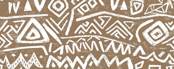 The ornament is native to America and features a seamless Aztec background