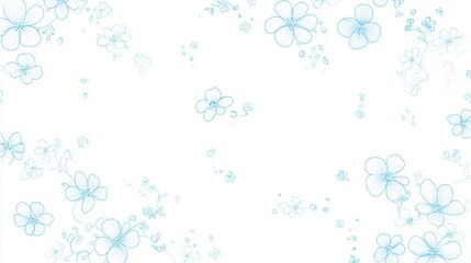 Delicate blue floral pattern on a light background with intricate details and gentle designs