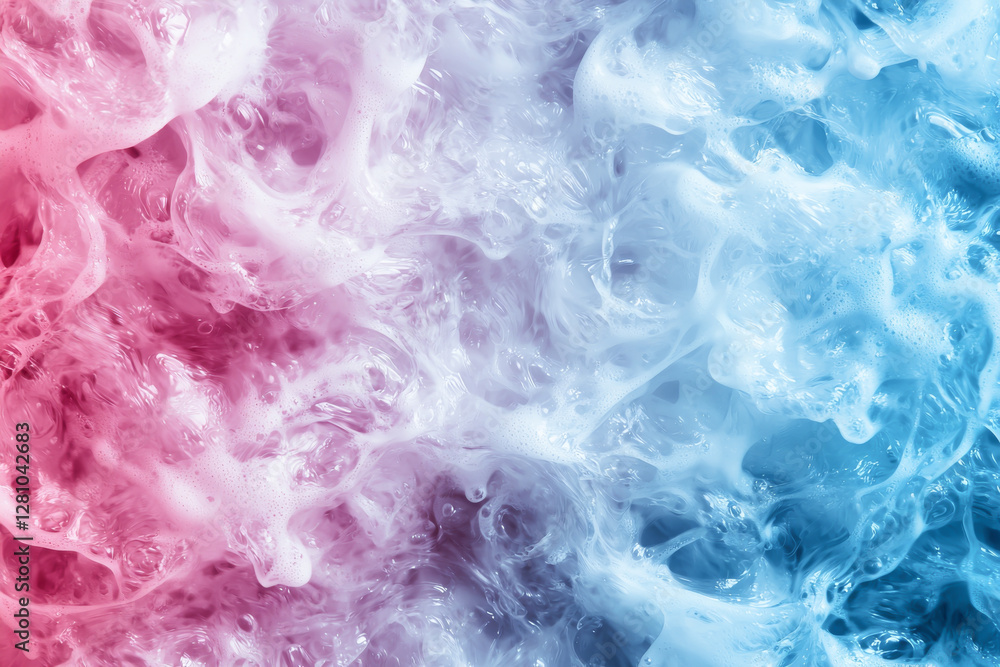 Poster an abstract texture of swirling pink and blue clouds creating a vibrant backdrop.