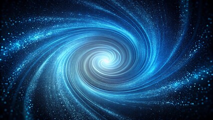 Obraz premium Abstract Spiral Galaxy in Deep Blue and Light background