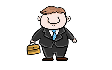 Hand drawn picture of  businessman
