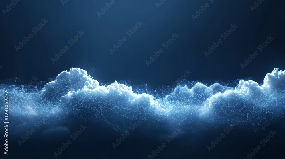 Poster data upload and transfer are key components of the digital cloud computing technology concept, which