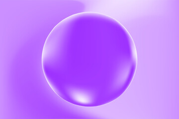 Abstract lavender color, futuristic blurry gradient texture. Elegant fluid glowing 3D violet, purple bubble, geometric technology background for product presentation, infographics, web banner.