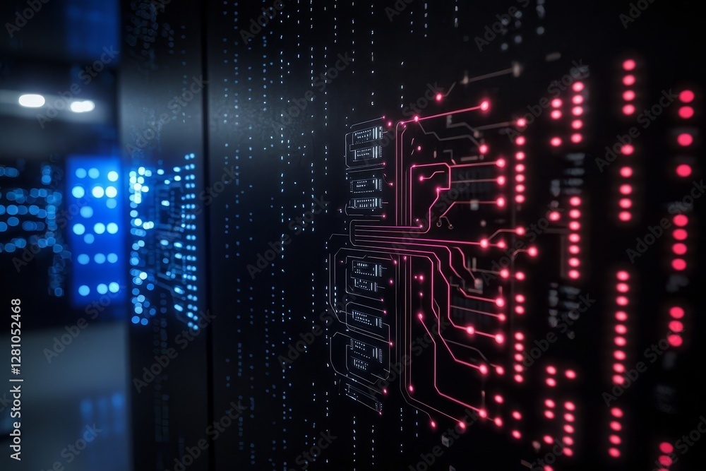 Poster generative ai technology was utilized to create an abstract design for circuit cyberspace