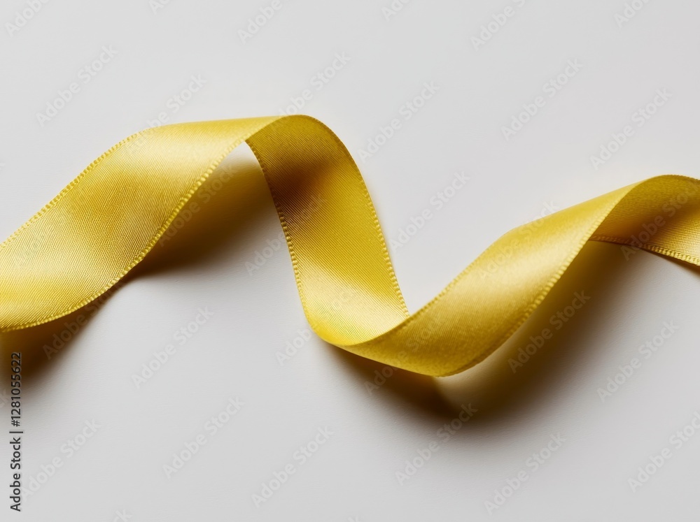 Poster the 3d render illustrates a yellow ribbon banner with a glossy text box, which can be used for a tit