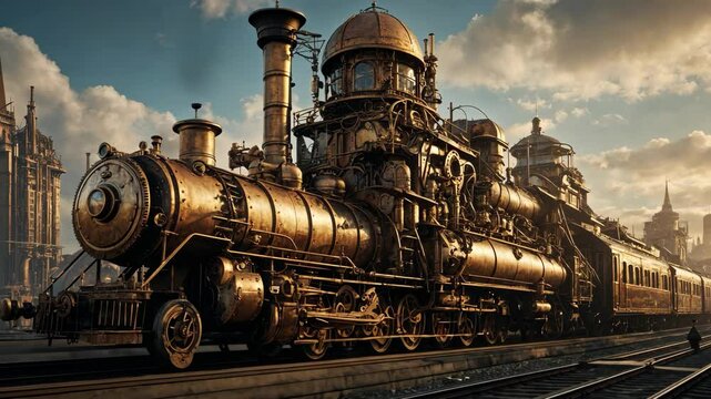 Steampunk Train, A Journey Through Time and Imagination, Expressing Vintage Aesthetic