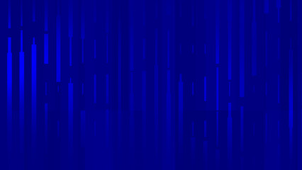 4k abstract dark blue candlestick chart concept. Business male dynamic modern background. Bright trendy pattern. Square shapes metallic striped texture. Technology white banner. Market trading candles