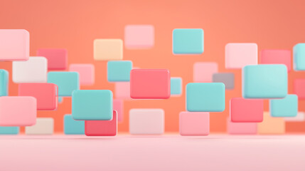 Colorful floating rectangles create a vibrant abstract backdrop for design projects.