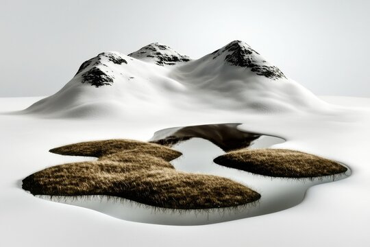 Tryfan mountain, located in Snowdonia, is shown isolated with a transparent background