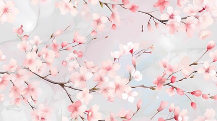 cherry blossoms in soft pastel