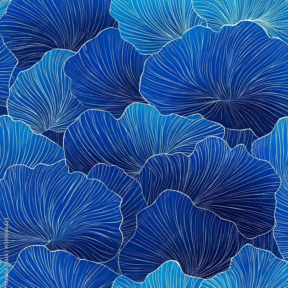 Poster a seamless wave pattern is depicted in a doodle style with a sea background