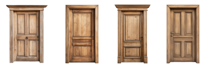 Classic Vintage Wooden Door set 