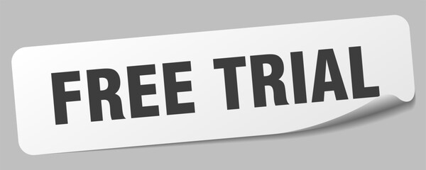 free trial sticker. free trial label