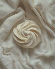 Obraz premium Minimalist skincare cream on a tactile linen surface