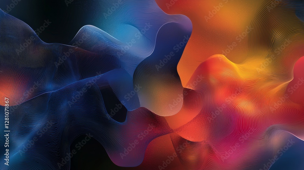 Poster a digital, glitch-inspired abstract background featuring sharp lines, pixelated patterns, and fragme