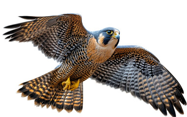 Majestic Peregrine Falcon in Flight Wildlife Photography Bird of Prey Powerful Wings Hunting Raptor