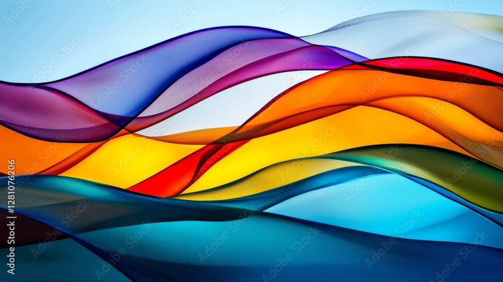 Poster gentle abstract swirls is a harmonious fusion of soft colors that form flowing patterns, perfect for