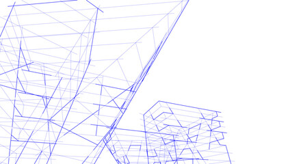 abstract architectural background vector 3d design