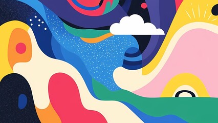 Abstract Colorful Landscape