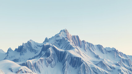 Frozen Majesty: An Enchanting View of Imposing, Snow-Mantled Mountain Formations