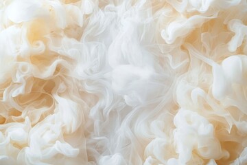Fototapeta premium Dust particles, soil, and smoke form a cloud isolated against a clear, white background, with a brown whirlwind and dust explosion rising