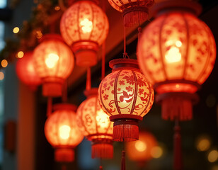 Vibrant Paper Lanterns Illuminating the Night During Dia de Muertos Celebrations