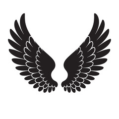 Beautiful Angel Wing Silhouettes for Graphic Design