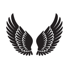Elegant Angel Wing Silhouettes for Divine Designs