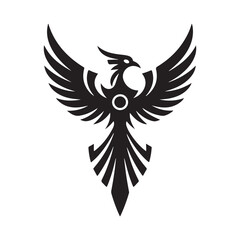 Obraz premium Elegant Phoenix Silhouette Illustrations for Modern Designers