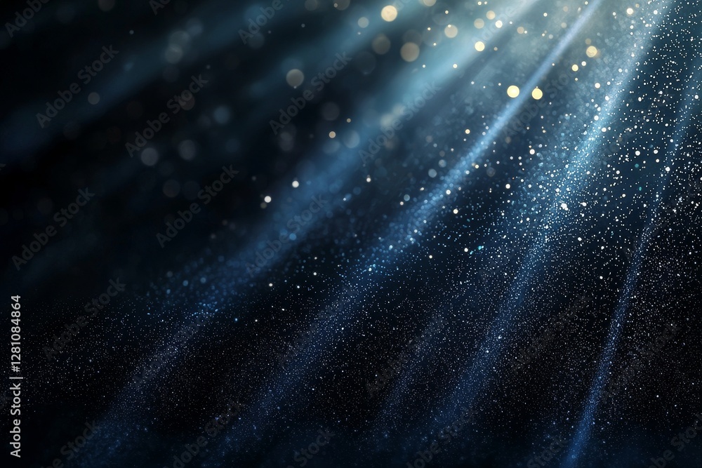 Poster abstract radial background with blue rays in a zoom-in motion effect, featuring light color trails