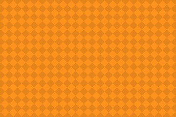 斜め市松模様（オレンジ）、和柄、背景、壁紙