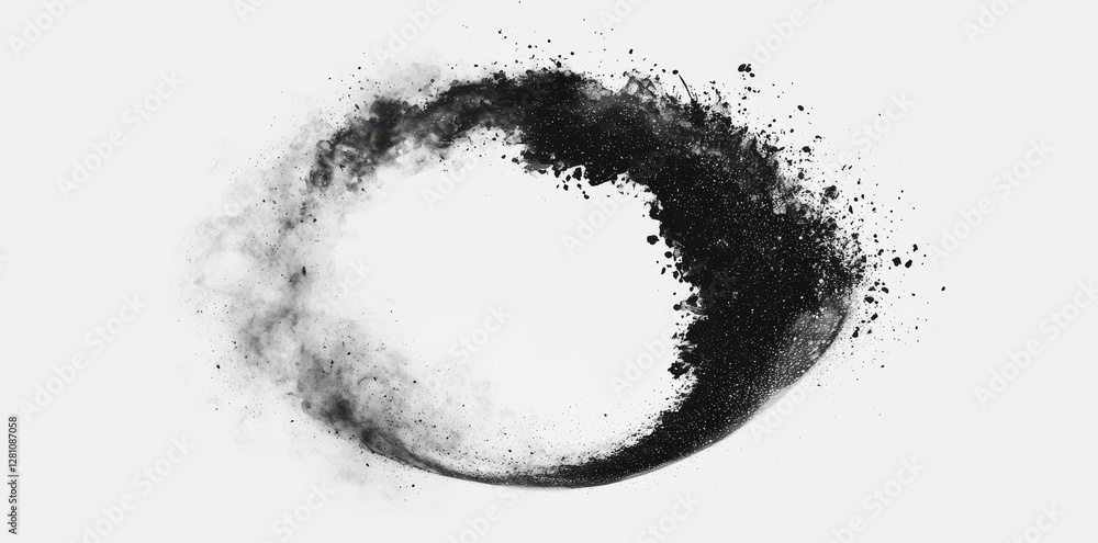 Poster a gritty design featuring an abstract wave gradient, with a grainy overlay on a monochrome backgroun