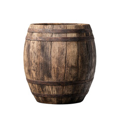 Obraz premium Rustic wooden barrel with natural texture and grain, ideal for home decor and vintage themes