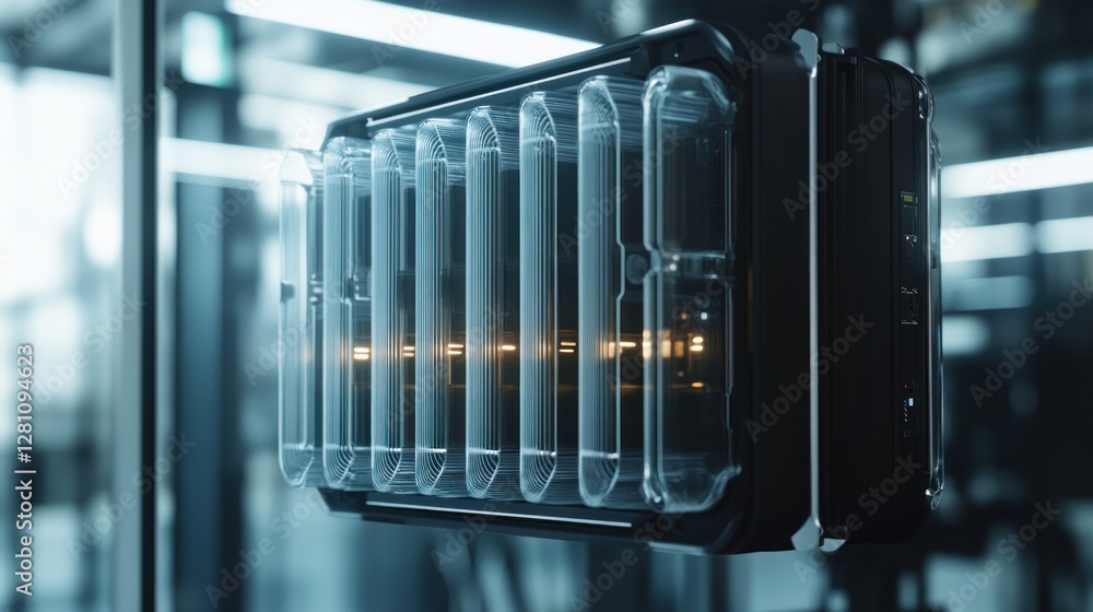 Poster futuristic server technology: a glimpse into advanced data processing