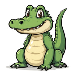 Fototapeta premium cartoon crocodile with a smile