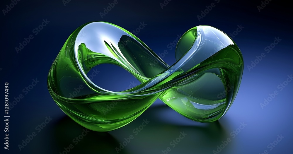 Poster a dark backdrop showcases a green orb adorned with complex patterns, symbolizing advanced tech and c